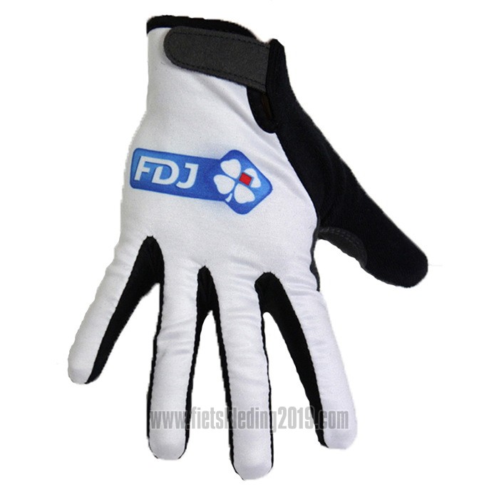 2020 FDJ Handschoenen Met Lange Vingers Wit Zwart